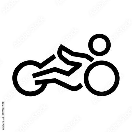 hand cycling activity icon vector