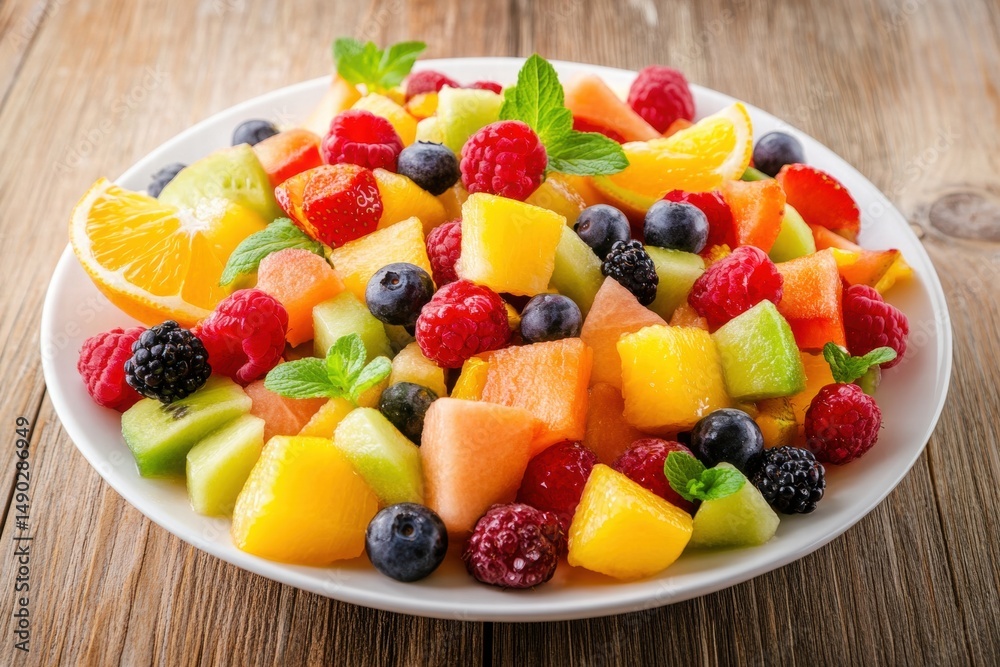 Bowl of tropical fruit mix Bowl of tropical fruit mix