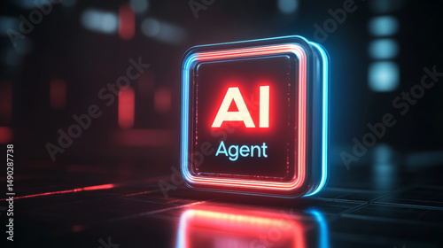 Artificial intelligence agent background image, using the agent function of artificial intelligence to work in a team