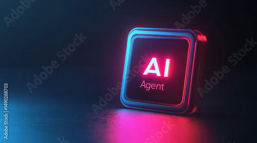 Artificial intelligence agent background image, using the agent function of artificial intelligence to work in a team