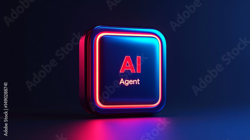 Artificial intelligence agent background image, using the agent function of artificial intelligence to work in a team
