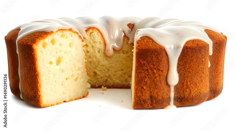 Golden Brown Bundt Pound Cake on White Background – High-Resolution Stock Image for Bakery, Food Blogs, and Advertising Golden Brown Bundt Pound Cake on White Background – High-Resolution Stock Image for Bakery, Food Blogs, and Advertising