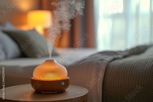 Wallpaper Mural A picture of a bedroom with a humidifier. Generative AI
 Torontodigital.ca