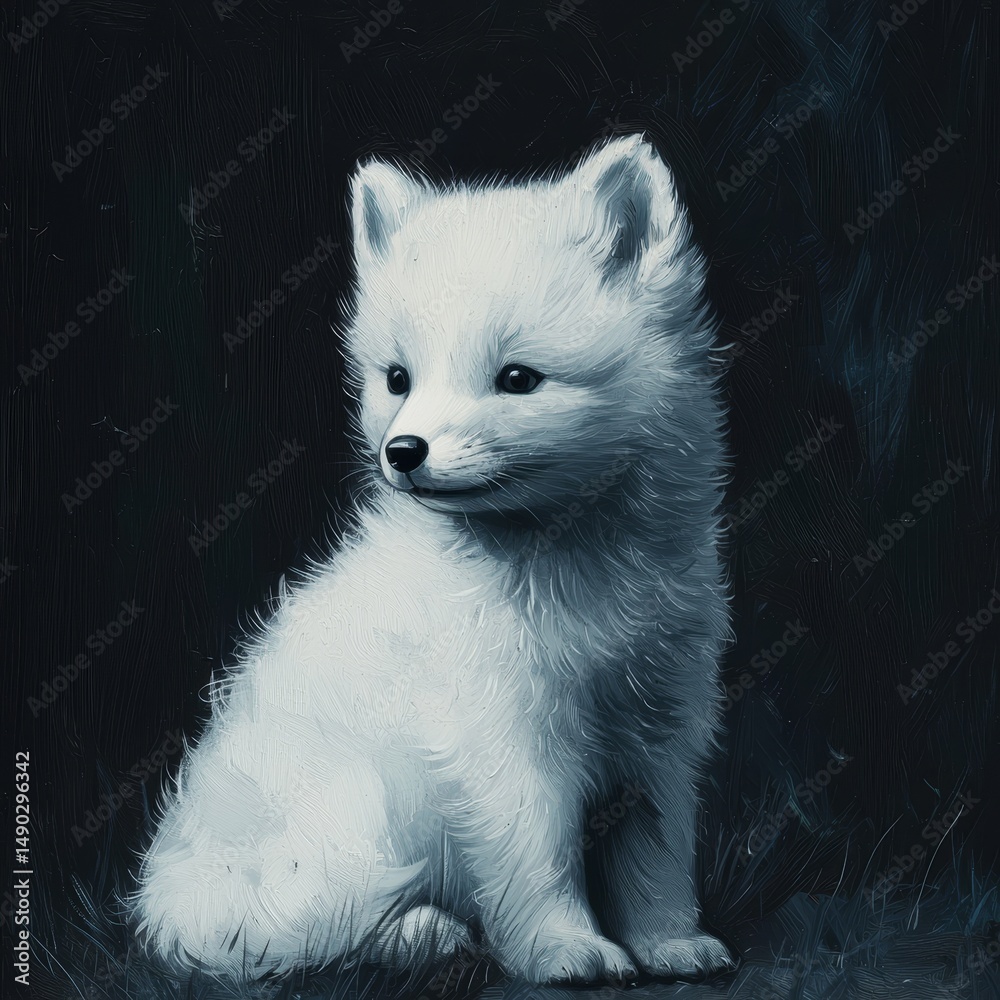 custom made wallpaper toronto digitalA cute little white puppy is sitting on the grass