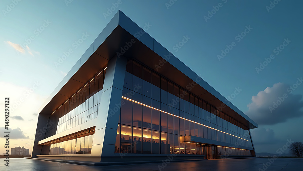 Fototapeta premium modern architecture building and Architecture minimalism modern style design details for building exterior concrete abstract background