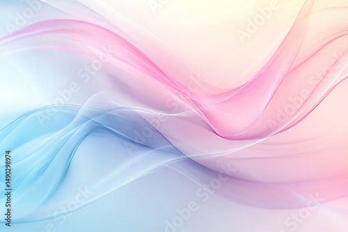 Wallpaper Mural Stylish pastel-toned visual with intertwining abstract curves, showcasing graceful, minimalist aesthetic in pink and blue hues, enhanced by ambient, diffused lighting for soothing contemporary feel Torontodigital.ca