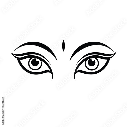 close up of the deity eyes jagannath signature