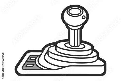 Classic Gear Knob Vector Drawing