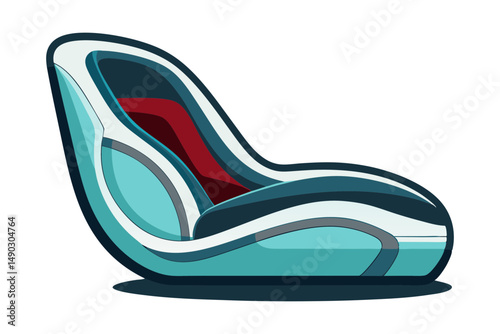 Ergonomic Car Seat Line Illustration