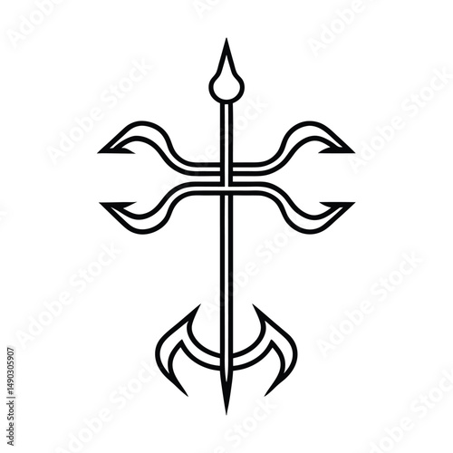 Tarot Themed Leviathan Cross Tattoos