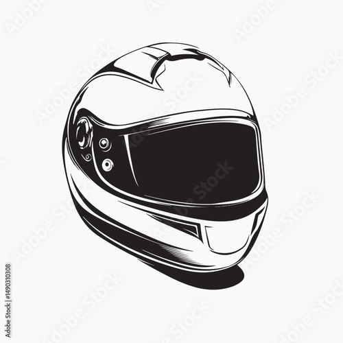 motorcycle helmet isolated on white