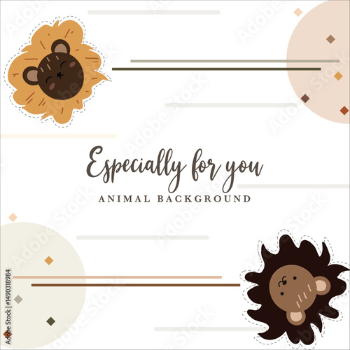 cute animal cartoon cartoon background illustration