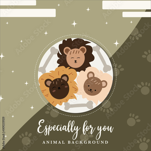 cute animal cartoon cartoon background illustration