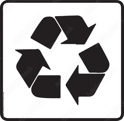 recycling symbol icon isloated on a white background