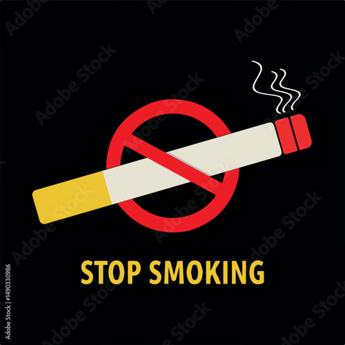 Stop Smoking Awareness Poster – Anti-Tobacco No Smoking Campaign Graphic