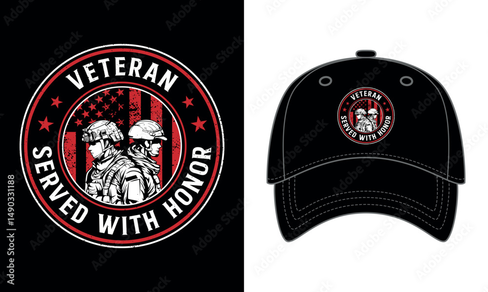 Fototapeta premium Veteran cap design