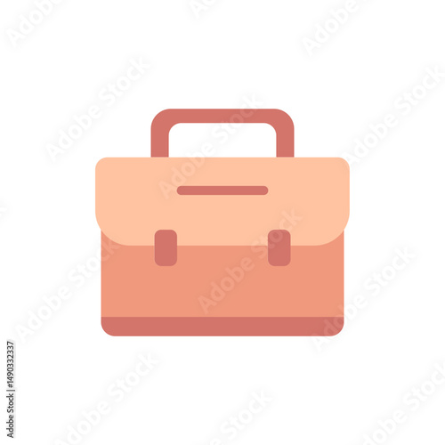 Stylized graphic briefcase illustration for professional tasks and work