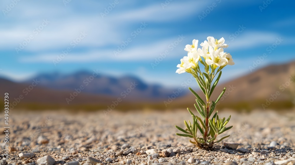 Obraz premium Vibrant desert flower blooming in arid landscape