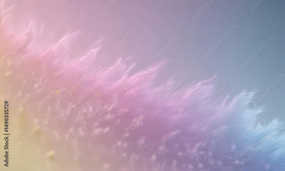 Fototapeta premium Gentle, fuzzy gradient of pink, blue, and yellow, vibrant, airy, texture