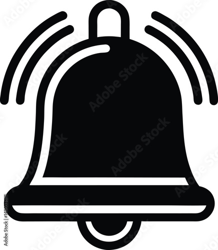 Bell Alert Icon Outline Vector Illustration