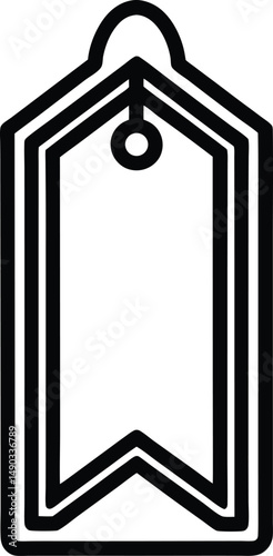 Bookmark Tag Icon Outline Vector Illustration