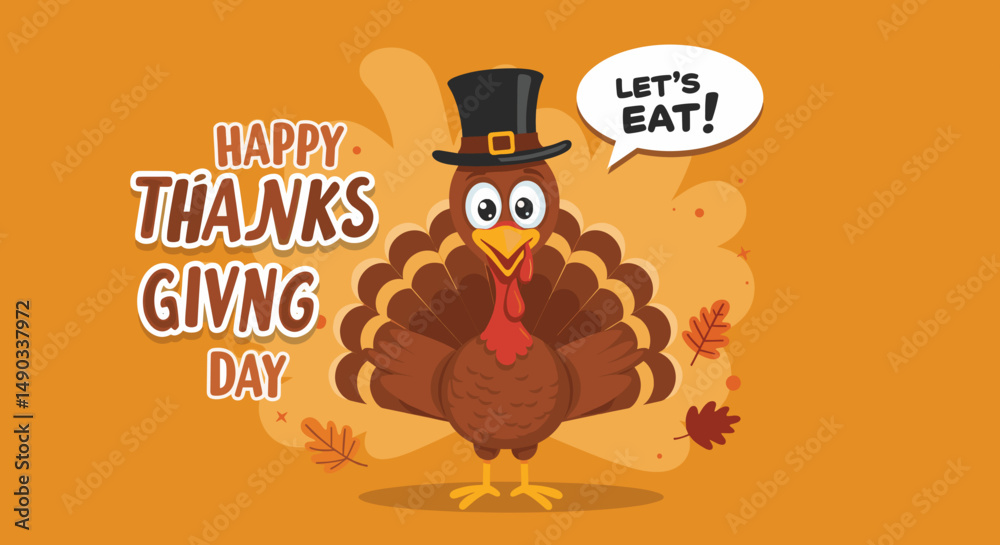 Obraz premium Cute and colorful leaves with expressive faces highlight the joyful spirit of Thanksgiving.