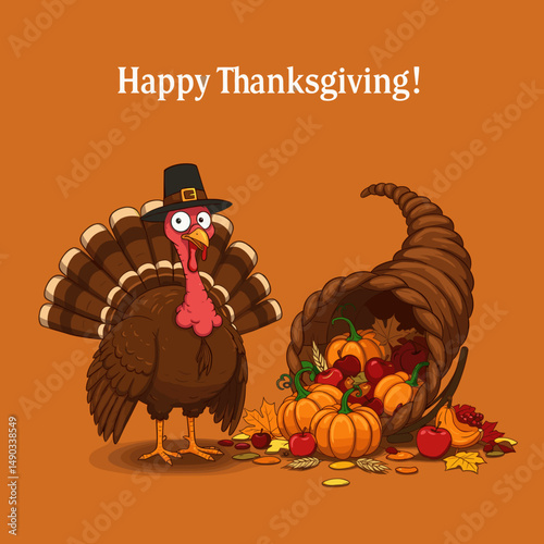 Cute and colorful leaves with expressive faces highlight the joyful spirit of Thanksgiving.