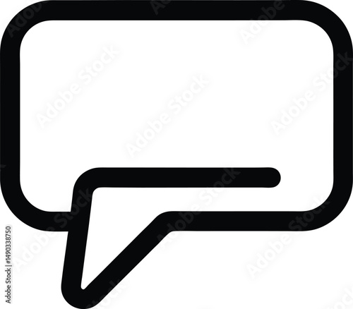 Chat Box Icon Outline Vector Illustration