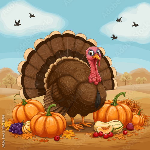 Cute and colorful leaves with expressive faces highlight the joyful spirit of Thanksgiving.