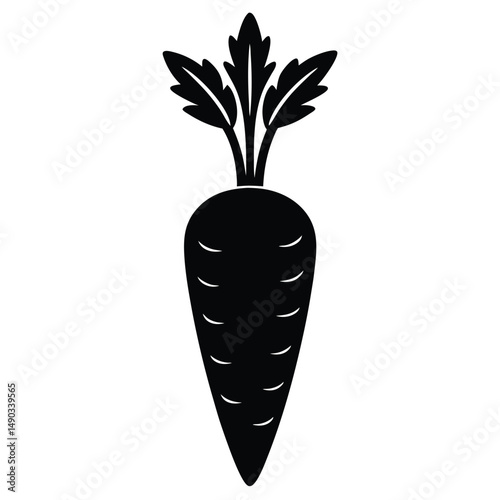 a carrot with its leafy green top still attached