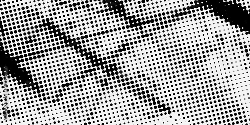 Grunge halftone gradient background. Faded grit noise texture. White and black sand wallpaper. Retro pixelated backdrop. Anime or manga style comic overlay. eps 10