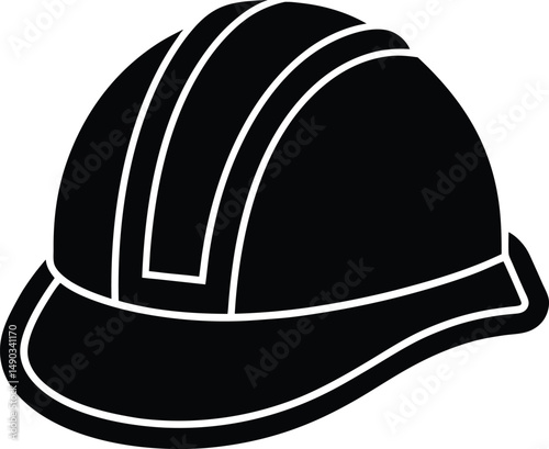 Construction Helmet Icon Outline Vector Illustration