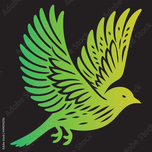 Bird logo and silhouette design