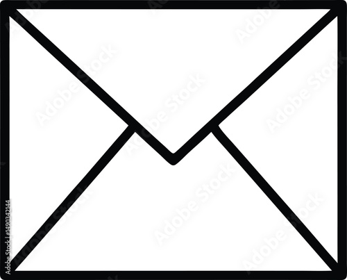 Envelope Message Icon Outline Vector Illustration
