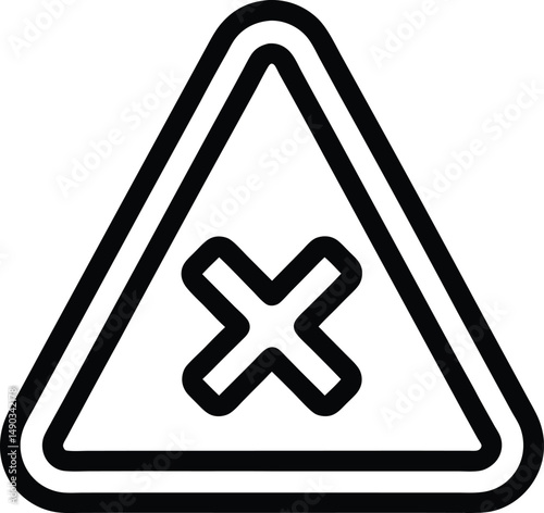 Error Icon Outline Vector Illustration