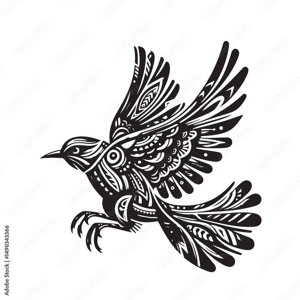 Obraz premium Bird logo and silhouette design