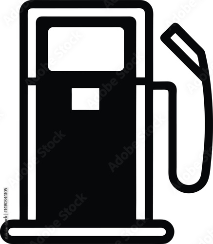 Gas Pump Icon Outline Vector Illustration