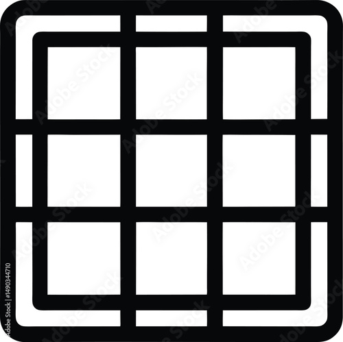 Grid View Icon Outline Vector Illustration