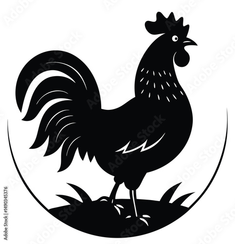a rooster crowing at the break of dawn