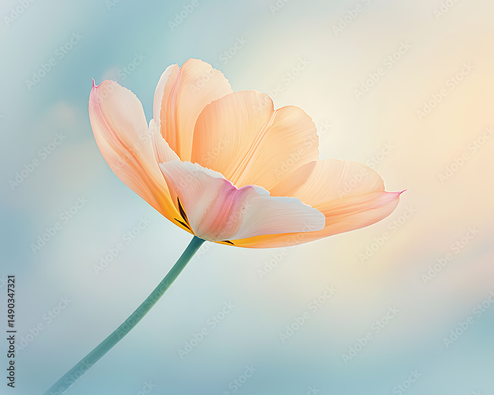 Obraz premium Pastel Tulip in Soft Light (1)