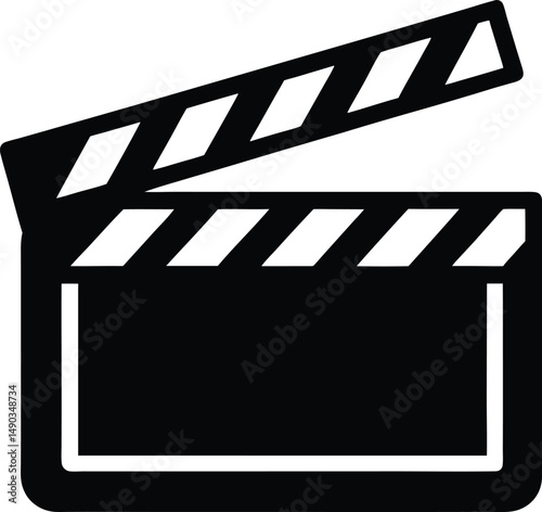 Movie Clapperboard Icon Outline Vector Illustration