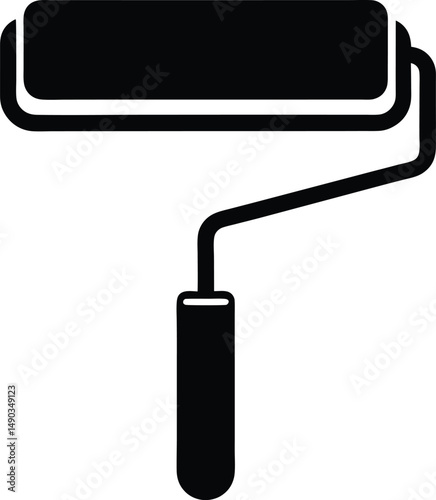 Paint Roller Icon Outline Vector Illustration