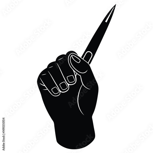 a small sharp surgical scalpel in a hand