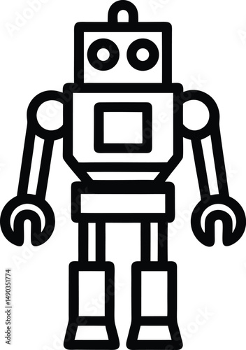 Robot Icon Outline Vector Illustration