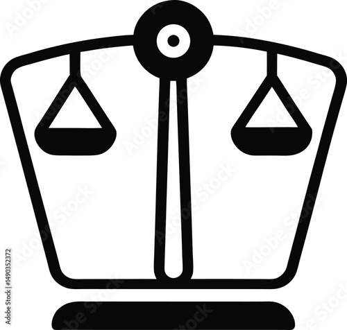 Scale Weight Icon Outline Vector Illustration