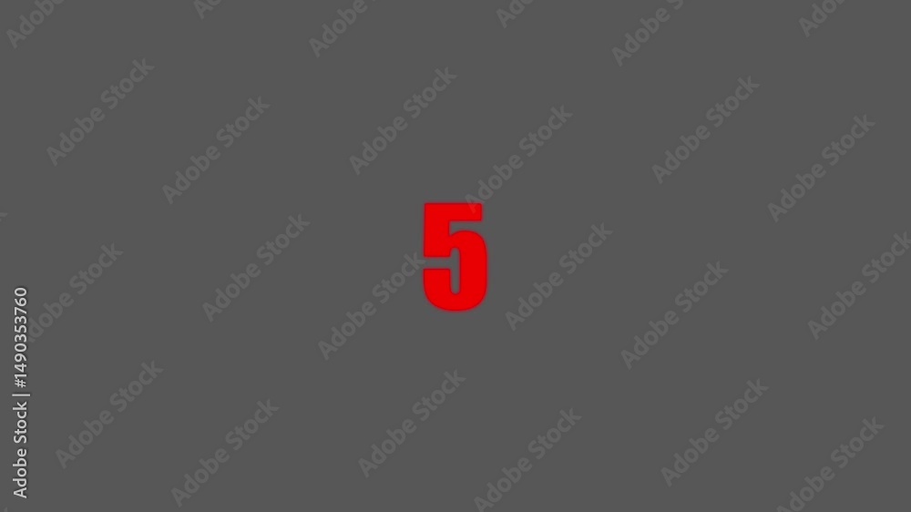Realtime countdown from ten to zero. Old movies flat design of countdown animation for loader, banners and social media posters .4k video resolution .