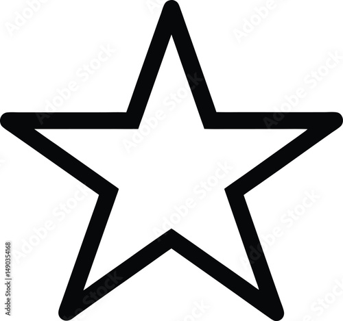 star icon outline vector illustration