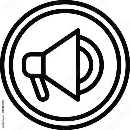 volume mute icon outline vector illustration