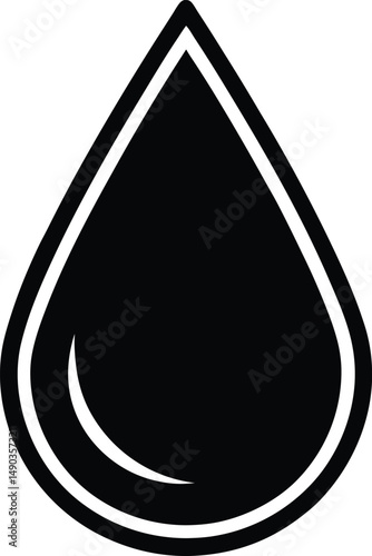 water droplet icon outline vector illustration