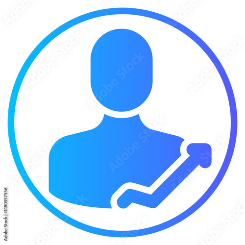 personal growth gradient icon